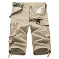 thumbnail image 2 of Tdoqot Mens Cargo Shorts Below the Knee- Relaxed Fit Midweight Wide Leg Casual 100% Cotton Shorts Silver Size 44, 2 of 7