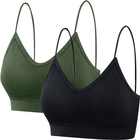 Pavied Minimizer Bras Bralettes for Women Seamless Bras Lady s Two Piece Set Seamless Top Strap Breast Pad Thread Plus Size Underwear Plus Size Bra Womens Bras J L