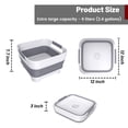 thumbnail image 2 of Collapsible Dish Basin with Drain Plug, 9L(2.4Gal) Capacity, Space Saving Portable Sink for Baby bottle, Kitchen, Camping& RV, Gray, 2 of 7