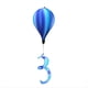 thumbnail image 1 of Globo Aerostático Colgante Hilanderos de Viento de Viento Arcoíris Globo Aerostático Arcoíris Globo Aerostático Viento Iris Curlie Yards, 1 of 5