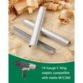 thumbnail image 3 of meite 14 Gauge 1-1/2-inch Crown Stainless Steel C Ring Staples Hog Rings for MTC560 (3,000 Pieces), 3 of 5