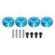 thumbnail image 1 of Adaptadores de ejes hexagonales de rueda de aluminio de 12 mm, color azul, grosor de 6 mm para actualización de piezas de repuesto de coches RC, 4 piezas, 1 of 6