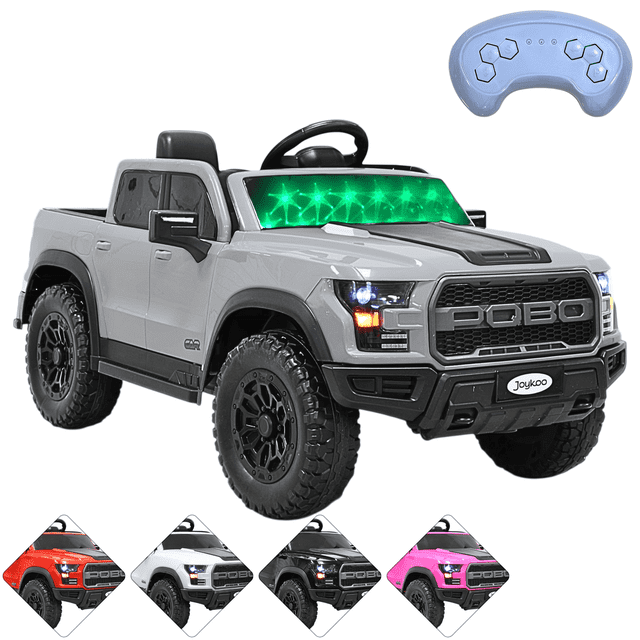 Camioneta Eléctrica Montable para Niños 12V Control Remoto Bluetooth Luces Sonidos Apta desde 3 Años - Gris