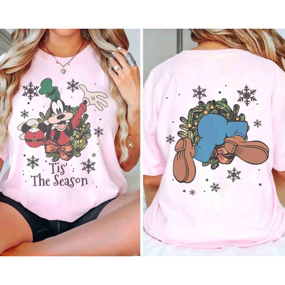 Goofy Tis' The Season Christmas Shirt, Mickey's & Friends Very Merry Christmas Party 2025 Shirt, Disney Magic Kingdom Family Trip Gift