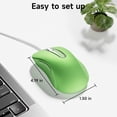 thumbnail image 7 of Wired , USB Computer  1400 DPI Mobile Optical   Design Computer Mice with 5FT Cord for Laptop, PC, Desktop, MacBook, 5 Buttons (Green), 7 of 7