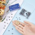 thumbnail image 3 of 1 Boîte 120 Pcs Embouts de Perles en Acier Inoxydable pour Fabrication de Bijoux DIY Demi-Perles Perlées, 3 of 6