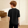 thumbnail image 7 of OGLCCG Boys Waffle Henley Shirts Short Sleeve Button up Crewneck T-Shirts Summer Solid Color Knit Basic Tees Tops for Kids 4-14 Years, 7 of 7