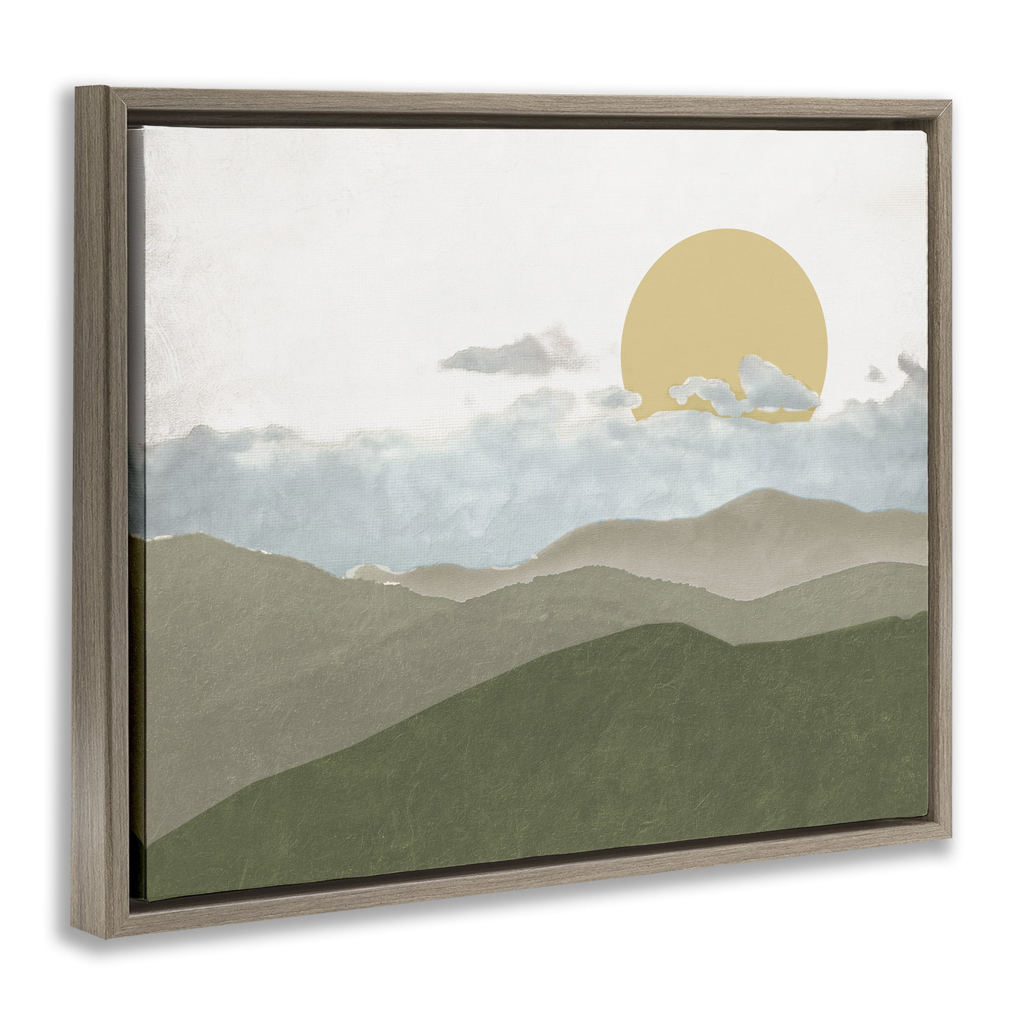 Stupell Industries Earthen Dreams Sunrise Brown Framed Floater Canvas Wall Art, design by Elizabeth Medley