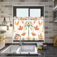 thumbnail image 4 of Yayeee Kitchen Curtains Tier Pair Light Filtering 27"x24" Rod Pocket Short Cafe Window Panel, Beige Autumn Leaves, 4 of 7