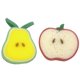 thumbnail image 1 of GOOHOCHY 2 piezas de cepillos de ducha creativos con forma de fruta Esponja Bola de baño para niños Esponjas de baño suaves y suaves Esponjas para el cuerpo (manzana + pera), 1 of 7