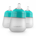 thumbnail image 2 of Nanobebe Anti-Colic Flexy Silicone Baby Bottles | Teal, 9 oz, 3 Pack, 2 of 10