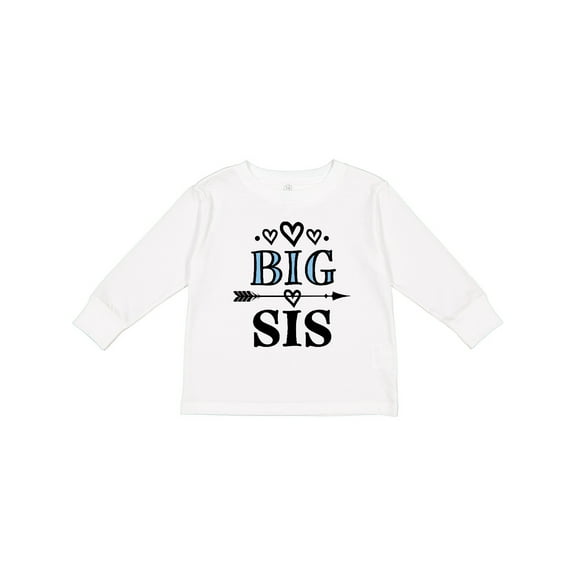Inktastic Big Sis Girls New Sister Announcement Girls Long Sleeve Toddler T-Shirt