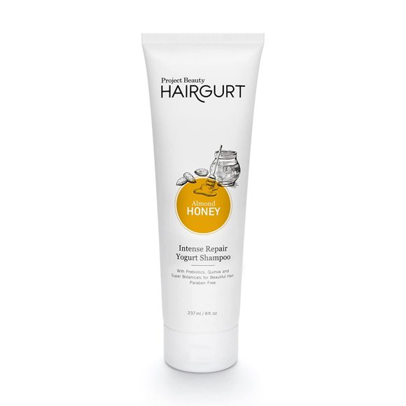 Hairgurt Champú de yogur reparador intenso natural para mujeres con cabello encrespado, seco y dañado. Para la apariencia de un cabello notablemente más grueso y lleno. Incluso en cabellos teñidos. Si
