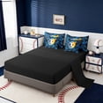 thumbnail image 3 of Erosebridal Soccer Theme 7-Piece Bedding Comforter Set,Boys Ball Sport King Bedding Sets For Kids,Reversible black, 3 of 7