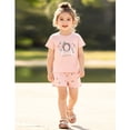 thumbnail image 2 of Emy Dola 2-7T Kid Girls Short Sleeve Graphic Print T-Shirt and Short Sets Tollder Casual 2-Pieces Summer Outifs, 2 of 7