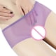 thumbnail image 2 of Gibobby Panty Microfibra con Encaje Ropa interior sexy grande cintura media malla ultrafina encaje sexy transparente para mujer（Morado， XL), 2 of 4