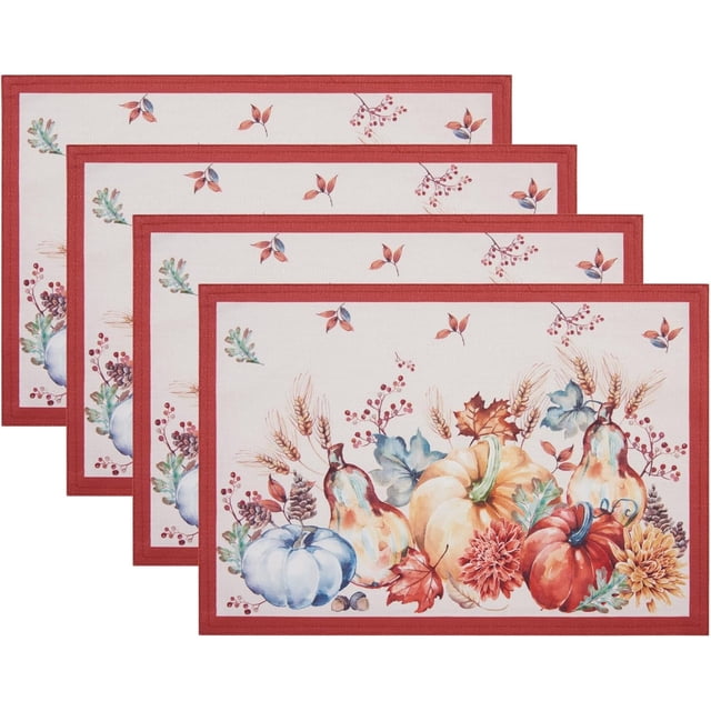 Nappe Anti-Rides Botanique Récolte Citrouille 60x102, Rectangulaire