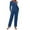 Navy, variant on Ekouaer Womens Pajama Sets 2 piece Lounge Sets for Women V-neck Long Sleeve Top and Elastic Waist Pants with Pockets