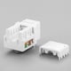thumbnail image 2 of Conector de pared Ethernet Keystone Sincero RJ45 Cat5e Punch Down UTP 45 grados blanco paquete de 10, 2 of 5