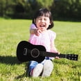 thumbnail image 2 of Guitarra acústica folclórica de 23 pulgadas, mini guitarra para niños principiantes amantes de la música (negra), 2 of 7