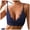 Blue, variant on ,Women's Lace Wireless V Neck Camisole Supportive Push up Lush Lift Crop Top Spaghetti Strap Thin Pad Bras Red L