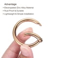 thumbnail image 4 of GFDYREE 51x39x6mm Spring Gate O Rings, 5 Pack Round Snap Clip Zinc Alloy for Keyrings Buckle, Light Gold, 4 of 5