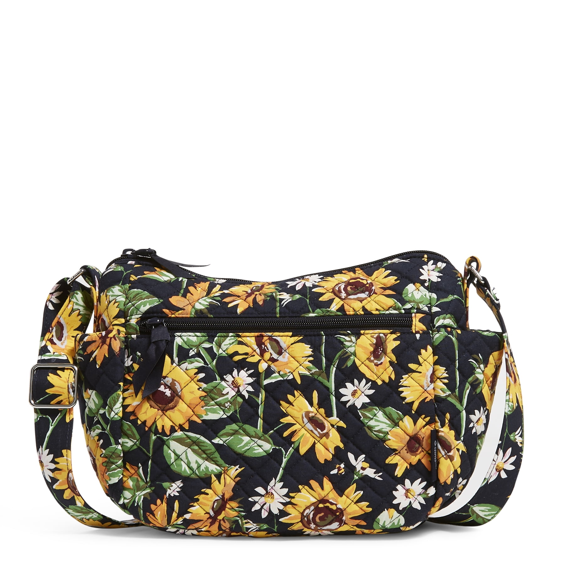 Vera Bradley Women's Recycled Cotton On the Go Crossbody Bag Sunflowers ...