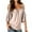 Beige, variant on Womens Plus Size,Women Summer Tops Blouses Print Short Sleeve Strappy Cold Shoulder T-Shirt