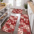 thumbnail image 2 of Red Christmas Patchwork Pattern Kitchen Rugs Sets Of 3,Kitchen Runner Rugs Non Skid Washable,Decorative Kitchen Floor Mats for Kitchen,Sink,Laundry,17"x30"+ 17"x47" + 17"x59", 2 of 6