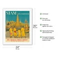 thumbnail image 2 of Siam (Thailand) by Clipper - Pan American World Airways - Vintage Airline Travel Poster by Charles Baskerville c.1950s - Fine Art Rolled Canvas Print 20in x 26in, 2 of 4
