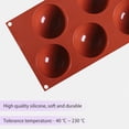 thumbnail image 2 of leyfeng 1 Uds. Molde de silicona de 5 agujeros molde hemisférico para hornear forma redonda molde de media esfera antiadherente, 2 of 8