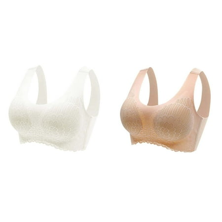Womens Underwire Push Up Bra Without Seamless Comfort Sports Padded Lace Soft Seamless Stretch Bustier Y Full Coverage T-Shirt Bra Saving on Clearance