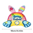 thumbnail image 2 of Velvet Welcome Mat for Easter Bunny Design – Absorbent Non Durable Rug 90cm Carpet, 2 of 6
