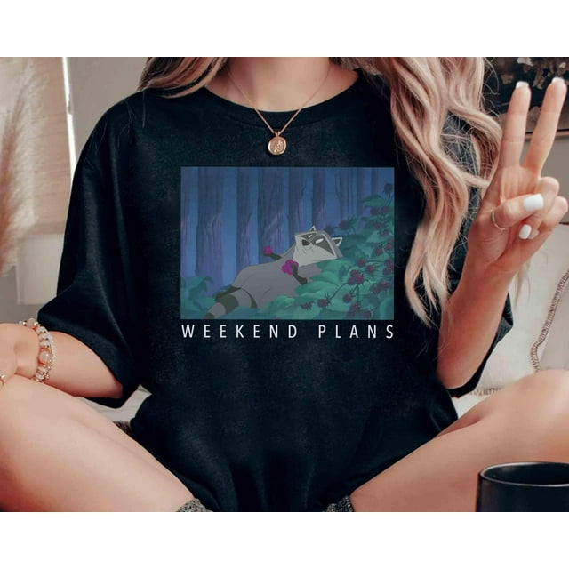 Disney Pocahontas Meeko Raccoon Weekend Plans T-shirt, Cute Meeko Snacks Shirt, Magic King - As Picture - L