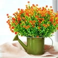 thumbnail image 5 of MAMOWEAR 6Pcs Artificial Flowers, Fake Outdoor Flowers UV Resistant, Lifelike Plastic Flowers for Indoor Outdoors Home Office Garden Wedding Sidewalk Trim Christmas Decorations(Orange), 5 of 7