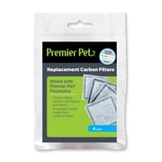 Premier Pet Replacement Carbon Filters for Dog and Cat Fountains, Pack of 4