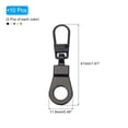 thumbnail image 2 of Uxcell Zipper Pull Replacement, 10 Pcs Detachable Metal Zipper Tab Repair Kit Puller with Lock Slider, Multicolored, 2 of 6