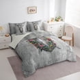 thumbnail image 3 of Homewish Retro Medieval Knight Bedding Comforter Set 7pcs for Boys Girls,Vintage Soldier Sword Queen Bedding Sets Super Cozy,Chic Floral Flower Queen Sheet Sets,Lightweight Room Decor,Reversible, 3 of 8