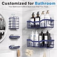 thumbnail image 2 of Shower Caddy 5 Pack,Adhesive Shower Organizer for Bathroom Storage&Home Decor&Kitchen,No Drilling,Large Capacity,Rustproof Stainless Steel Bathroom Organizer,Shower Shelves for Inside Shower, 2 of 5