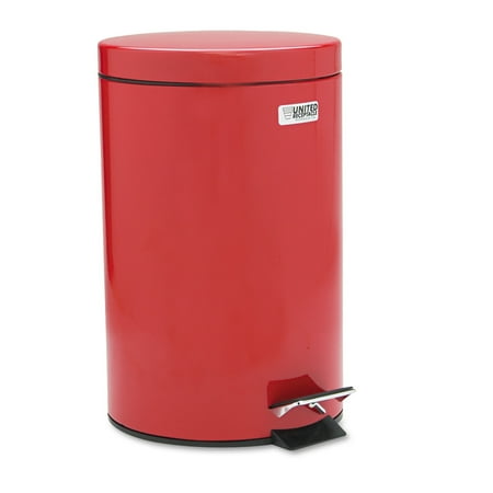 Rubbermaid Commercial Medi-Can, Round, Steel, 3.5gal, Red