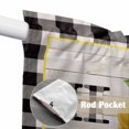 thumbnail image 4 of Swag Valance Curtains for Windows, Lemon Light Filtering Kitchen Curtains with Rod Pocket, Summer Botanical Black White Plaid Pastoral Wooden Window Treatment Valances for Living Room, 36x36 - 2 PCS, 4 of 9