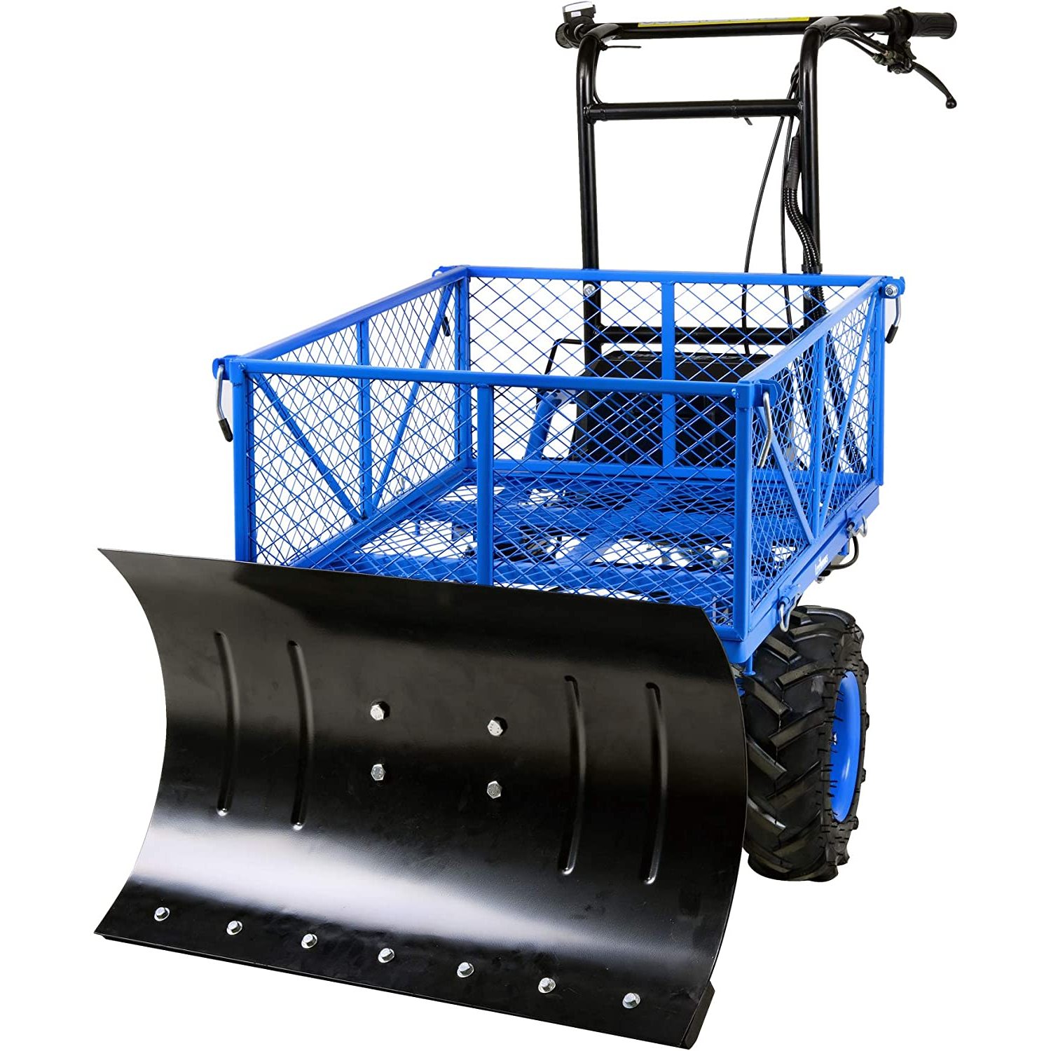 JIARUI Snow Plow Wagon Utility Electric Wheelbarrow Barrel Dump Power Wagon Mountable Steel