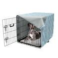 thumbnail image 5 of Easter Bunny Dog Crate Cover, Simple Calm Tones Rabbit Illustration Pompom Tail, Easy to Use Pet Kennel Cover Small Dogs Puppies Kittens, 7 Sizes, Blue Cadet Blue, by Ambesonne, 5 of 6