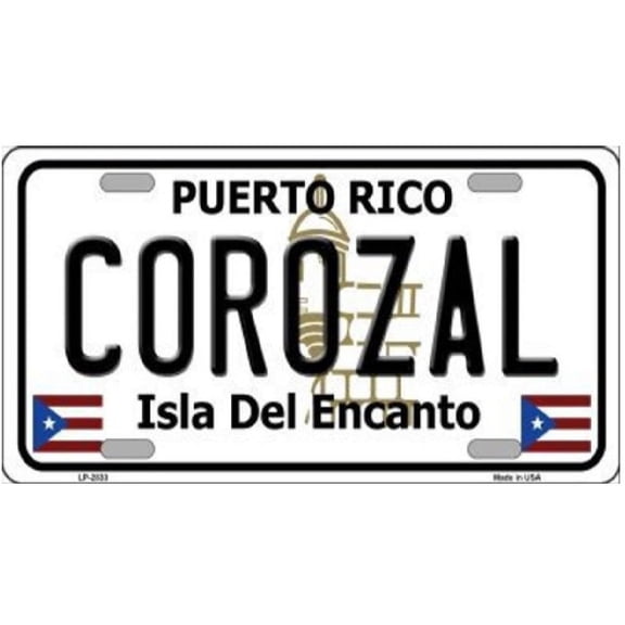 Corozal Puerto Rico Metal License Plate Style Sign