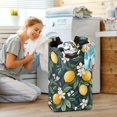 thumbnail image 5 of Yayeee Freestanding Laundry Hamper with Handle Collapsible Large Storage Basket for Clothes, Floral Lemons, 5 of 7