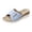 Sky Blue, variant on Orthopedic Wedge Sandals For Women Dressy Summer Comfortable Walking Open Toe Slide Sandals Slip On Buckle Slides