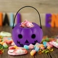 thumbnail image 7 of yulier Halloween Mini Pumpkin Bucket, Halloween Decorations Party Favors, Plastic Pumpkin Candy Basket Pumpkin Pail with Handle, Cute Small Pumpkin Bucket, 7 of 7