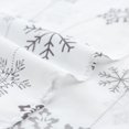 thumbnail image 5 of Double Brushed Bed Sheet Set Full Size - 4pc, Super Soft Cooling 1800 Microfiber Snow Snowflakes Bedding, 5 of 5
