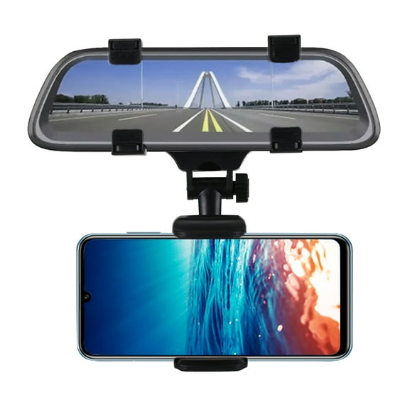 Rear View Mirror Cell Phone Holder