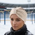thumbnail image 2 of Unique Bargains 1 Pc Women's Warm Headband Winter Comfortable Ear Warmer Bow Head Wraps Beige, 2 of 6